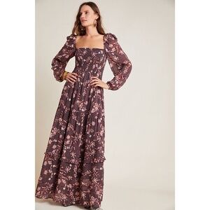 ANTHROPOLOGIE Dolan Left Coast Stratton Smocked Maxi Dress - Size XXSP - NWT